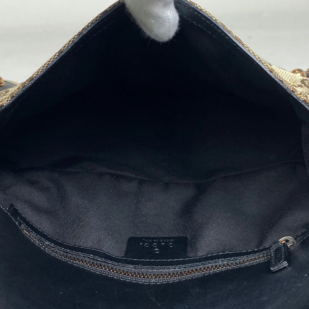 Gucci GG shoulder bag handbag Sherry Web canvas beige black - Picture 7 of 7